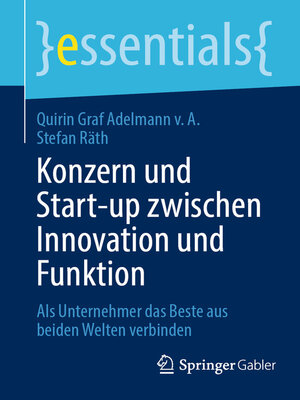cover image of Konzern und Start-up zwischen Innovation und Funktion